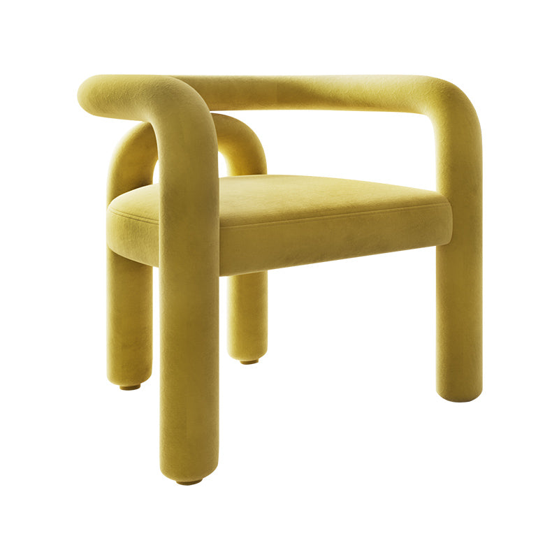 Sillas de comedor de cocina de estilo moderno con respaldo abierto y sillas laterales con brazo