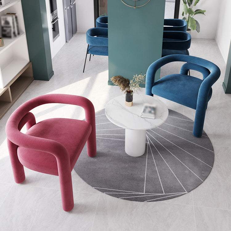 Sillas de comedor de cocina de estilo moderno con respaldo abierto y sillas laterales con brazo