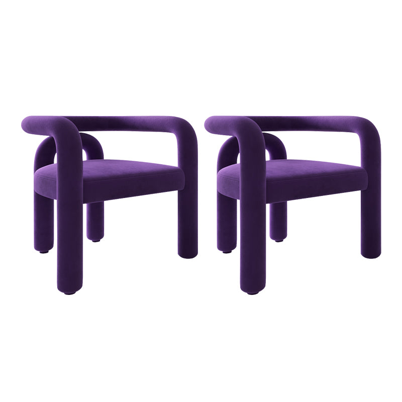 Sillas de comedor de cocina de estilo moderno con respaldo abierto y sillas laterales con brazo