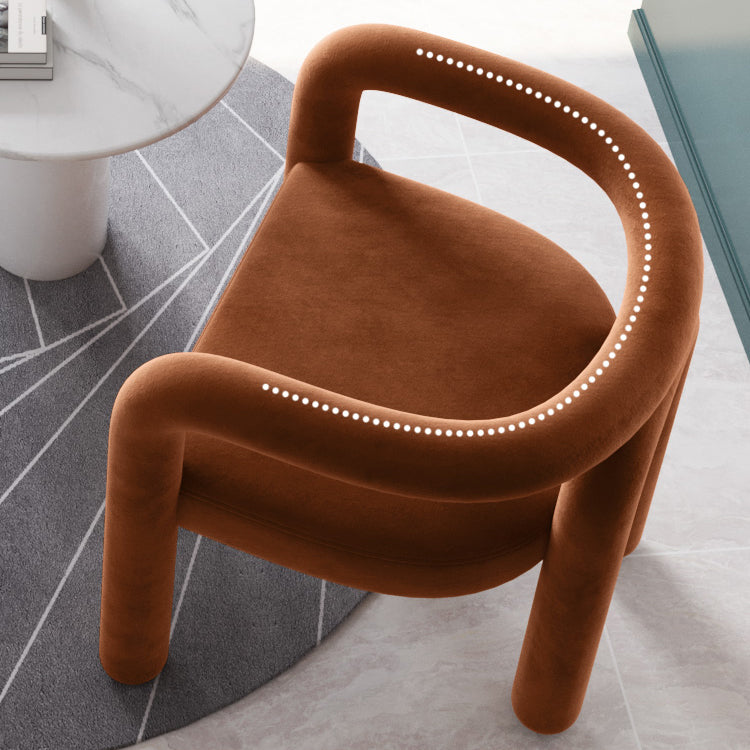 Sillas de comedor de cocina de estilo moderno con respaldo abierto y sillas laterales con brazo