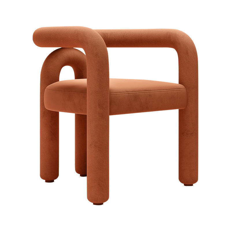 Chaises de salle à manger de cuisine de style contemporain, chaises latérales à bras de salle à manger à dos ouvert