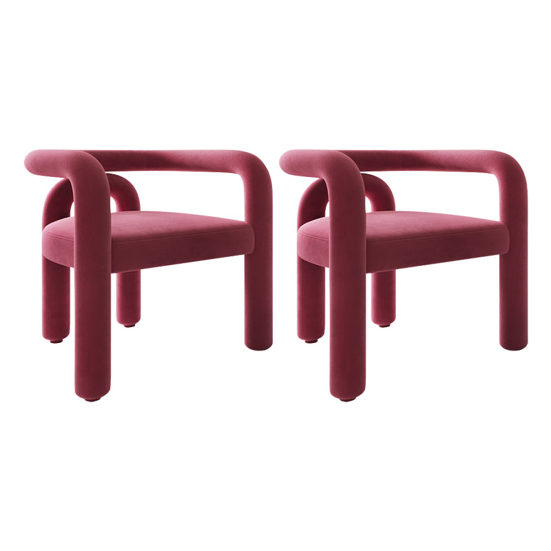 Sillas de comedor de cocina de estilo moderno con respaldo abierto y sillas laterales con brazo