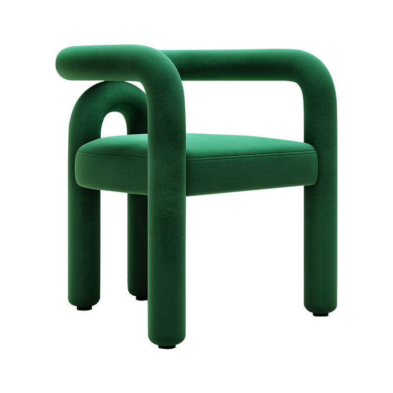 Sillas de comedor de cocina de estilo moderno con respaldo abierto y sillas laterales con brazo
