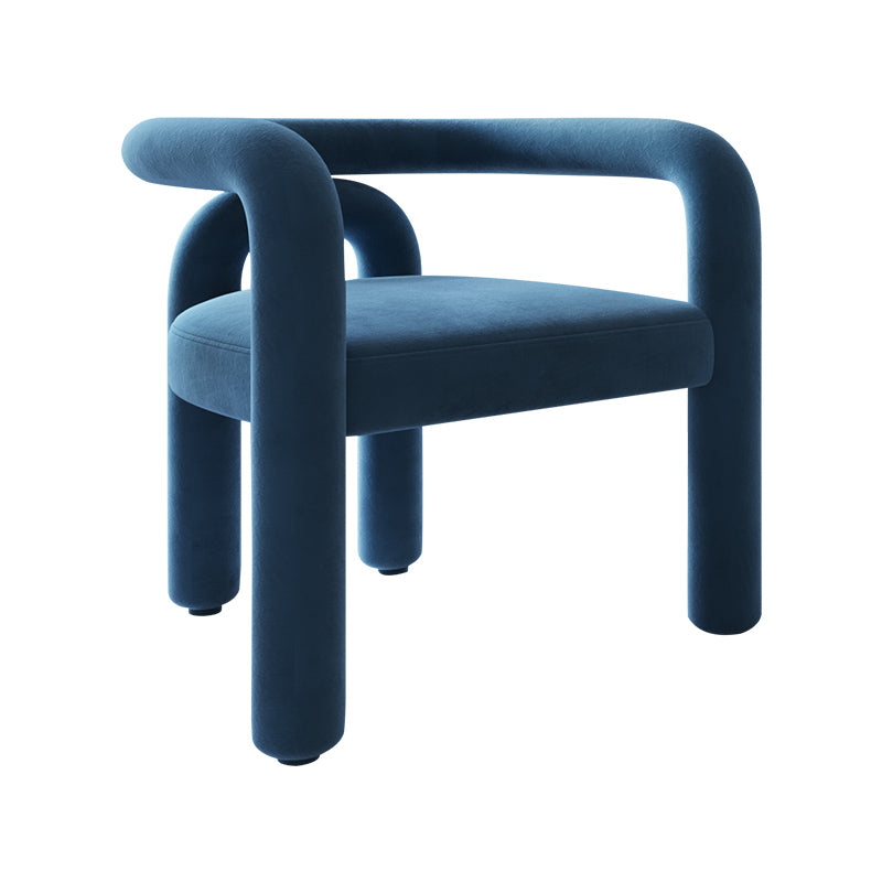 Sillas de comedor de cocina de estilo moderno con respaldo abierto y sillas laterales con brazo
