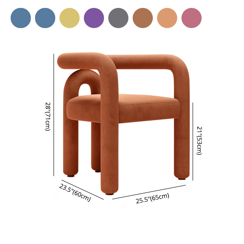 Sillas de comedor de cocina de estilo moderno con respaldo abierto y sillas laterales con brazo