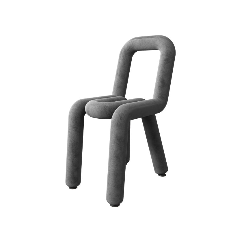 Sillas de terciopelo de estilo moderno, juego de sillas de comedor con parte trasera abierta
