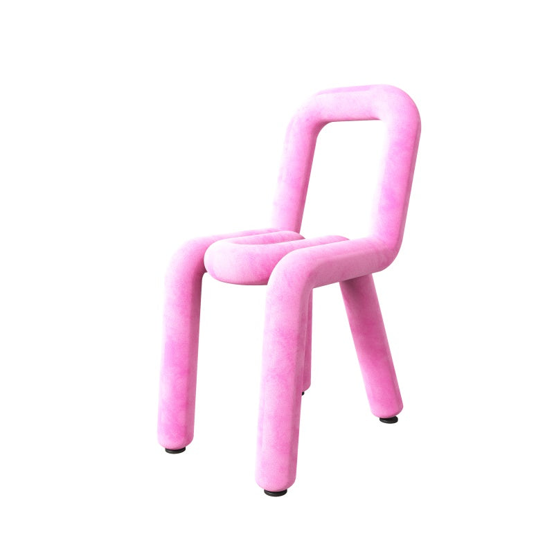 Sillas de terciopelo de estilo moderno, juego de sillas de comedor con parte trasera abierta