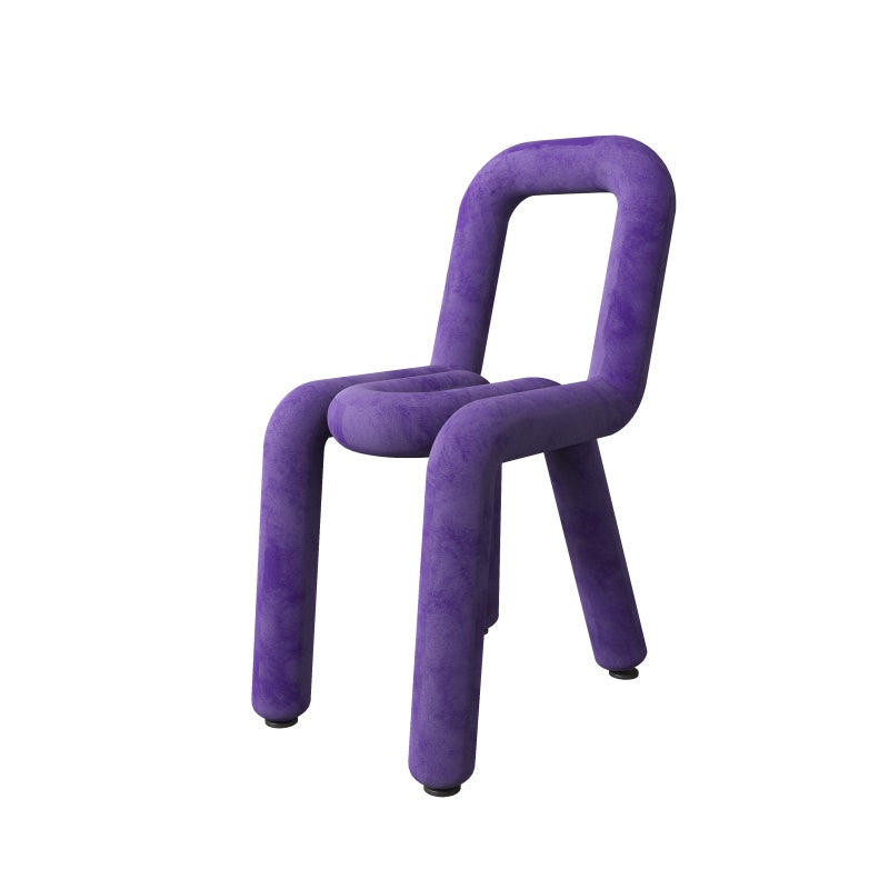 Sillas de terciopelo de estilo moderno, juego de sillas de comedor con parte trasera abierta