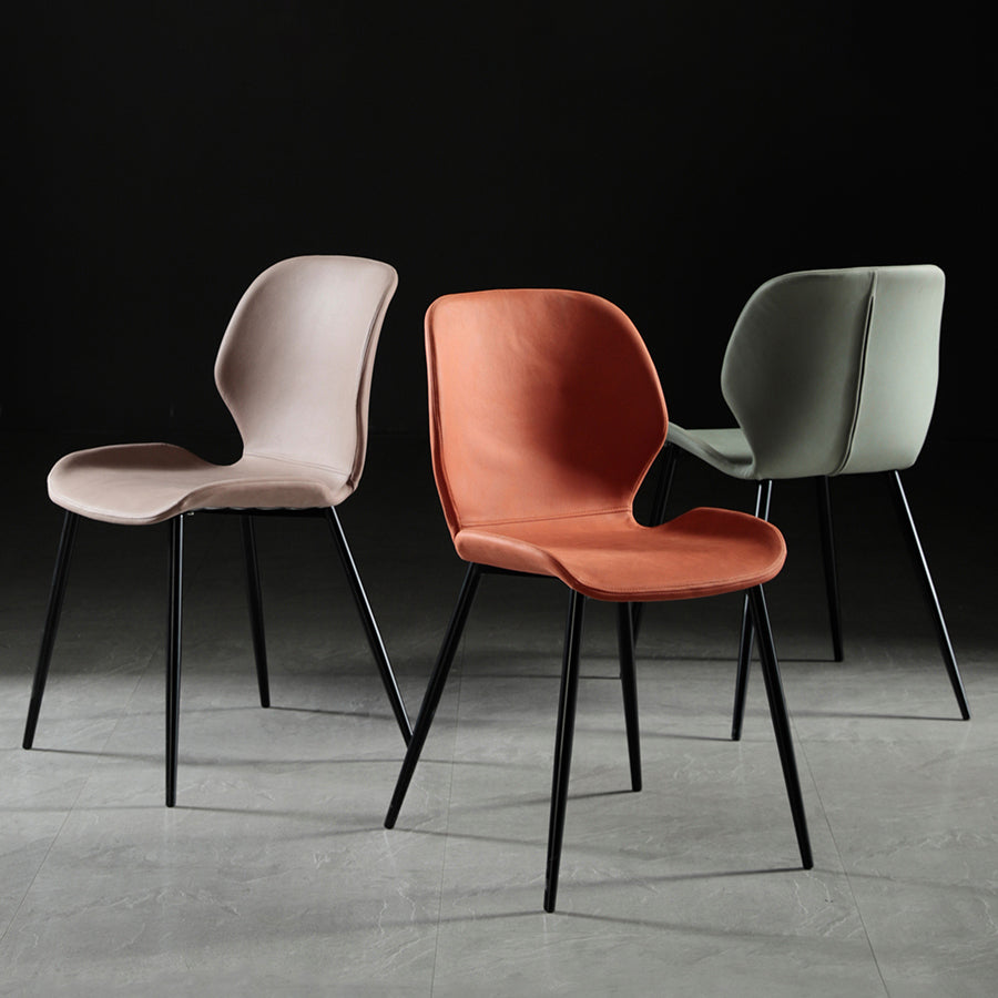 Metal industrial que cena la silla lateral sin brazos del lado del Wingback del comedor de la silla lateral