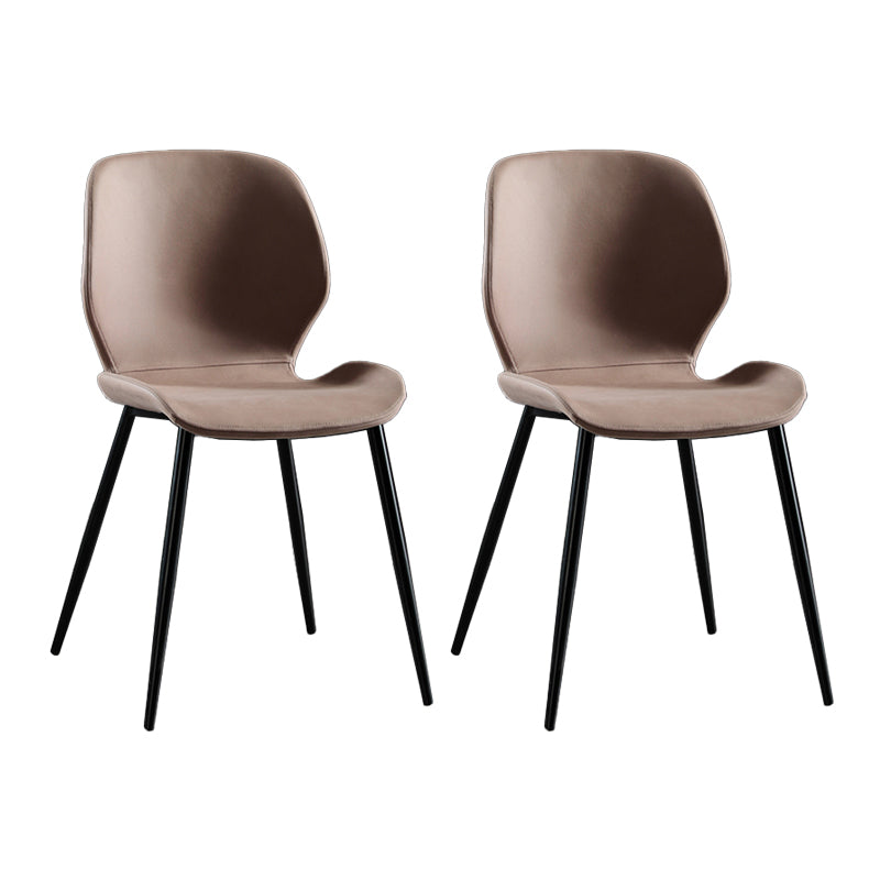 Metal industrial que cena la silla lateral sin brazos del lado del Wingback del comedor de la silla lateral