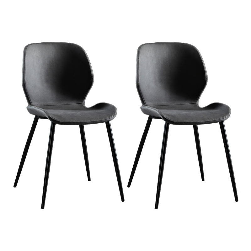 Metal industrial que cena la silla lateral sin brazos del lado del Wingback del comedor de la silla lateral