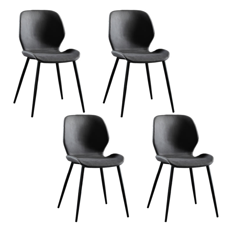 Metal industrial que cena la silla lateral sin brazos del lado del Wingback del comedor de la silla lateral