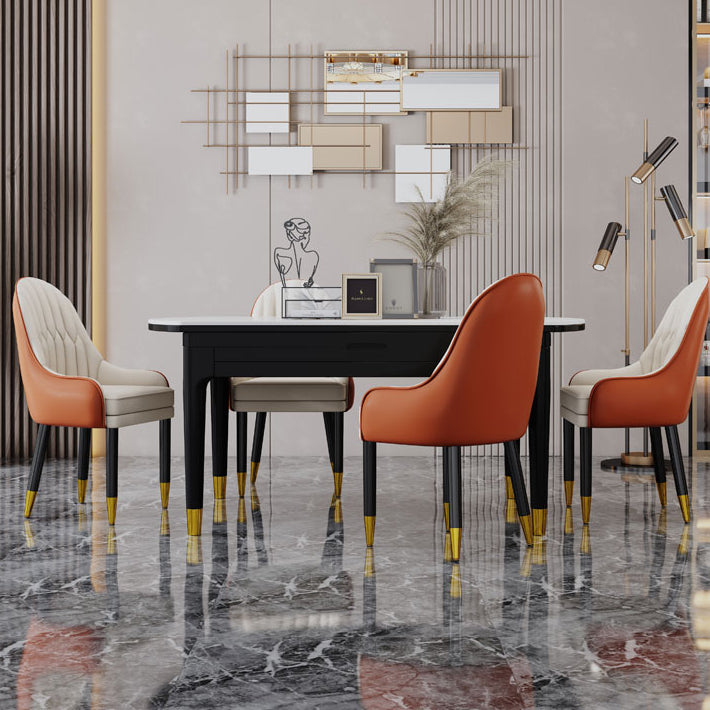 Silla escandinava para el hogar, sillón tapizado con respaldo Parsons, silla de comedor de madera