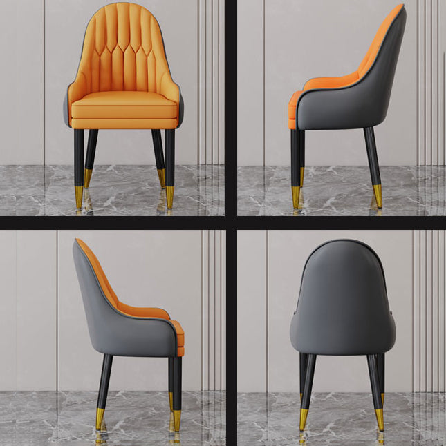 Silla escandinava para el hogar, sillón tapizado con respaldo Parsons, silla de comedor de madera