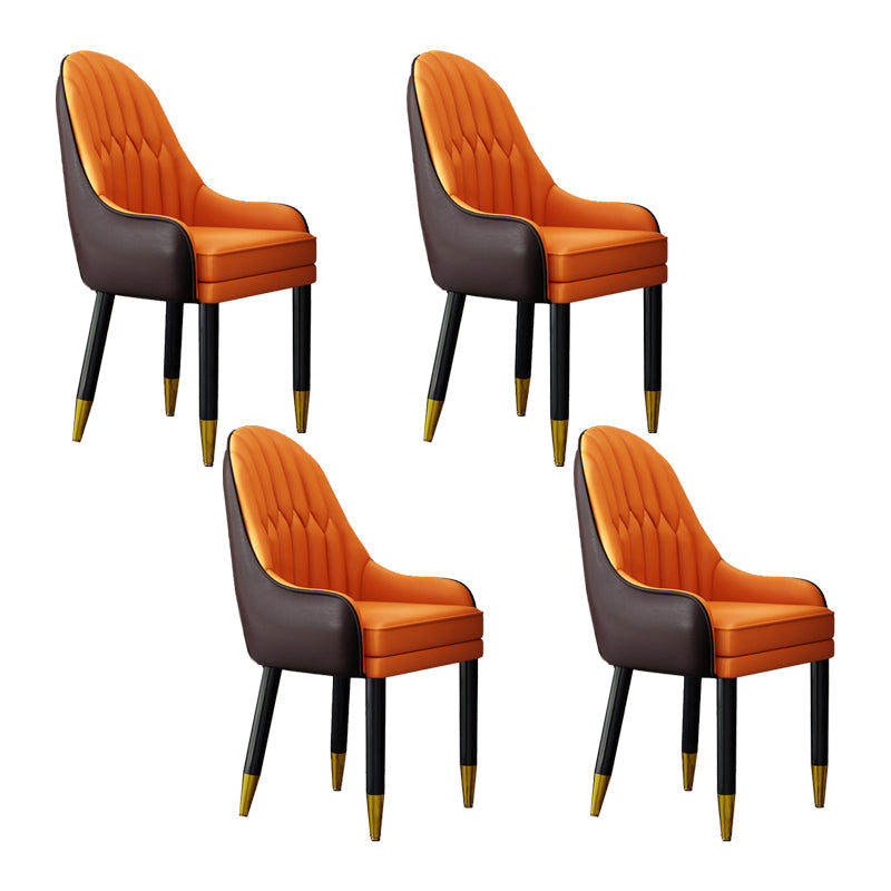 Silla escandinava para el hogar, sillón tapizado con respaldo Parsons, silla de comedor de madera