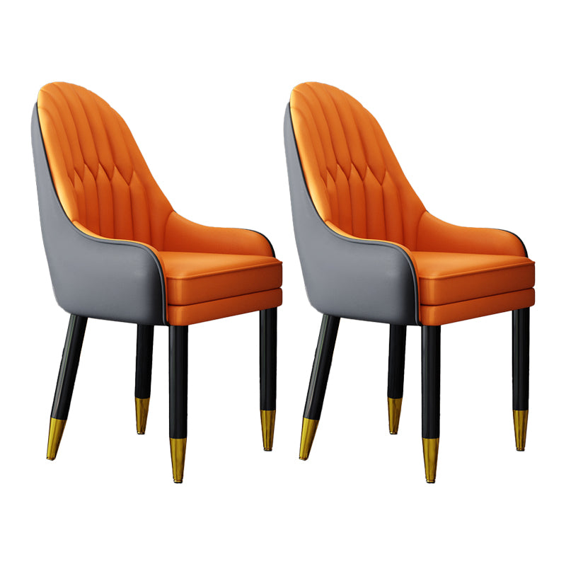 Silla escandinava para el hogar, sillón tapizado con respaldo Parsons, silla de comedor de madera