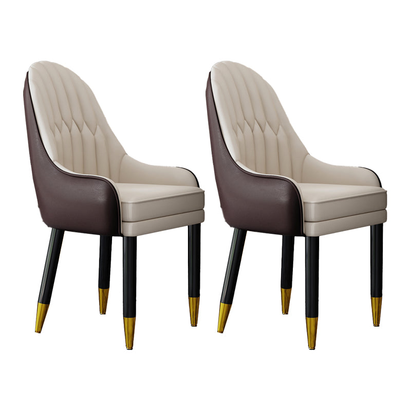 Silla escandinava para el hogar, sillón tapizado con respaldo Parsons, silla de comedor de madera