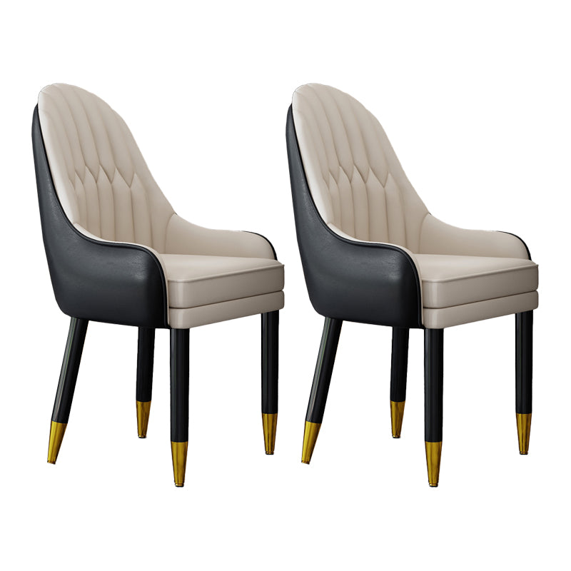 Silla escandinava para el hogar, sillón tapizado con respaldo Parsons, silla de comedor de madera