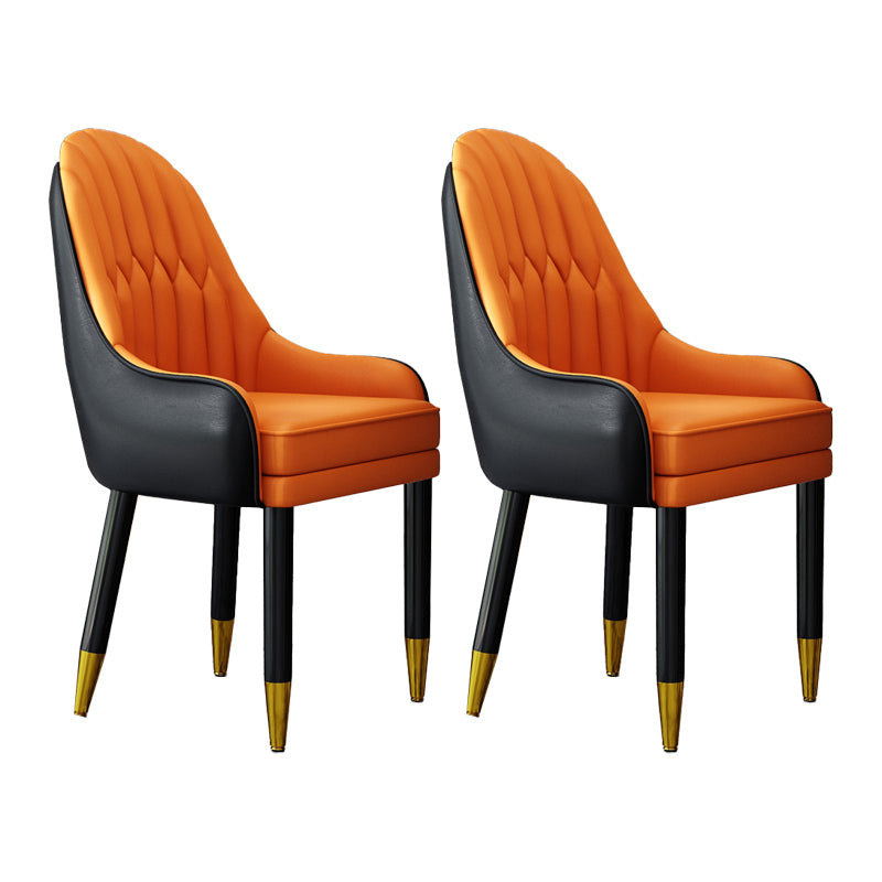 Silla escandinava para el hogar, sillón tapizado con respaldo Parsons, silla de comedor de madera