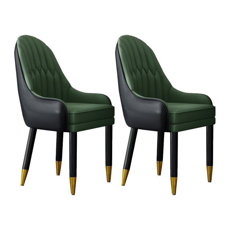 Silla escandinava para el hogar, sillón tapizado con respaldo Parsons, silla de comedor de madera