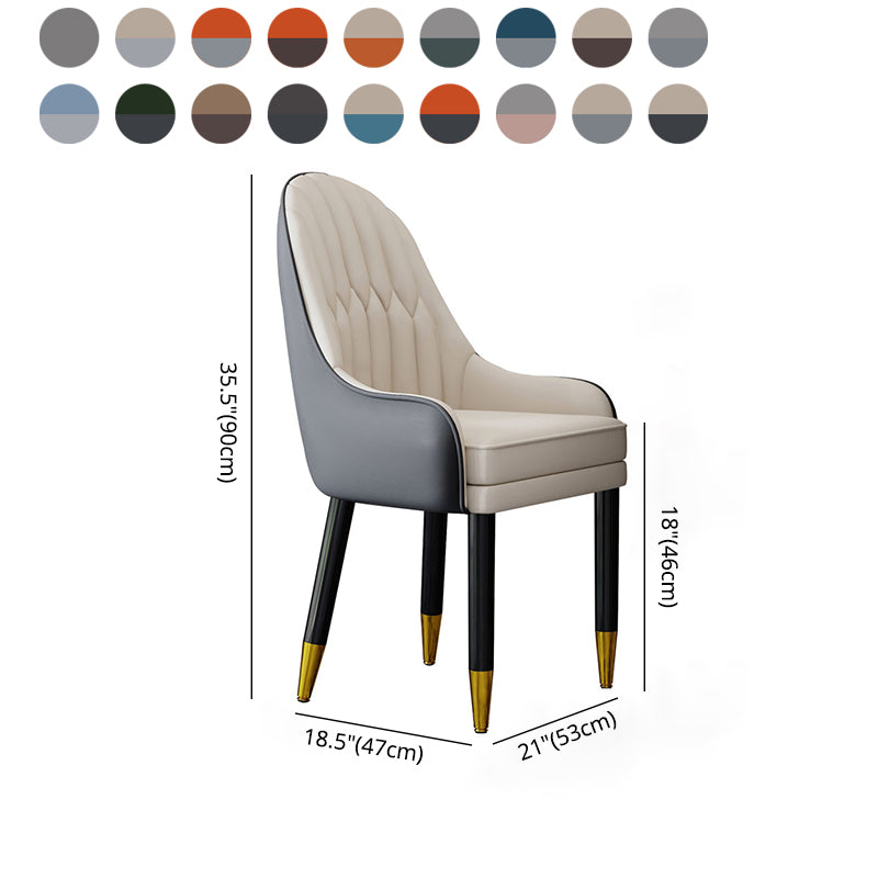 Silla escandinava para el hogar, sillón tapizado con respaldo Parsons, silla de comedor de madera