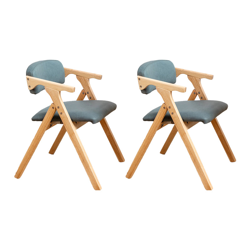 Modern Rubberwood Chairs Set Open Back Folding Side Kitchen Dining Chair
