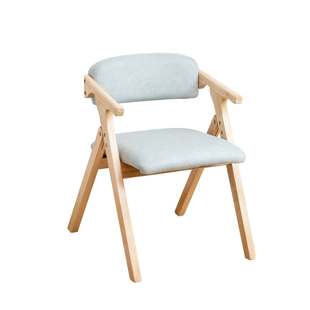 Modern Rubberwood Chairs Set Open Back Folding Side Kitchen Dining Chair