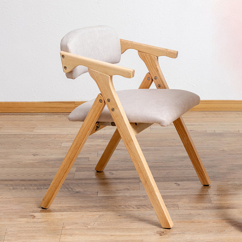 Modern Rubberwood Chairs Set Open Back Folding Side Kitchen Dining Chair