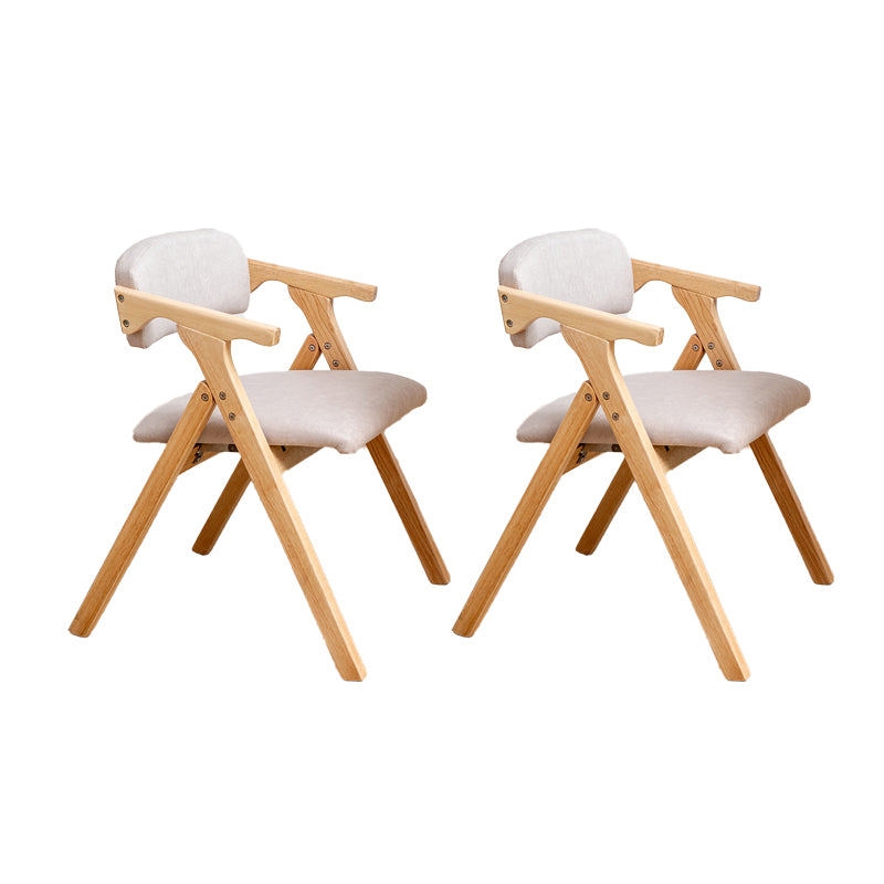Modern Rubberwood Chairs Set Open Back Folding Side Kitchen Dining Chair