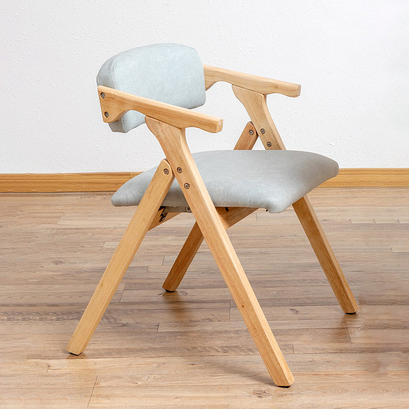 Modern Rubberwood Chairs Set Open Back Folding Side Kitchen Dining Chair