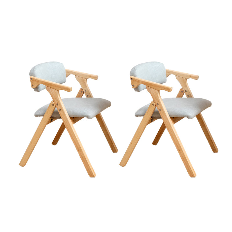 Modern Rubberwood Chairs Set Open Back Folding Side Kitchen Dining Chair