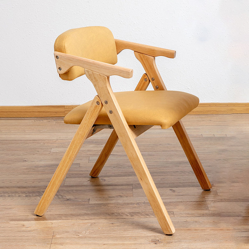 Modern Rubberwood Chairs Set Open Back Folding Side Kitchen Dining Chair