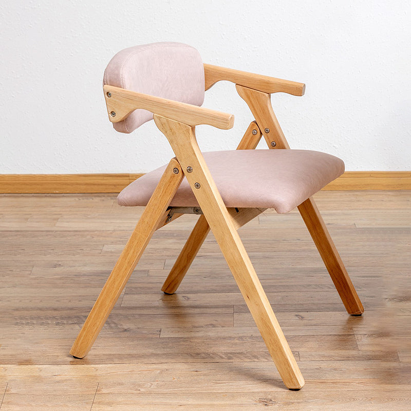 Modern Rubberwood Chairs Set Open Back Folding Side Kitchen Dining Chair