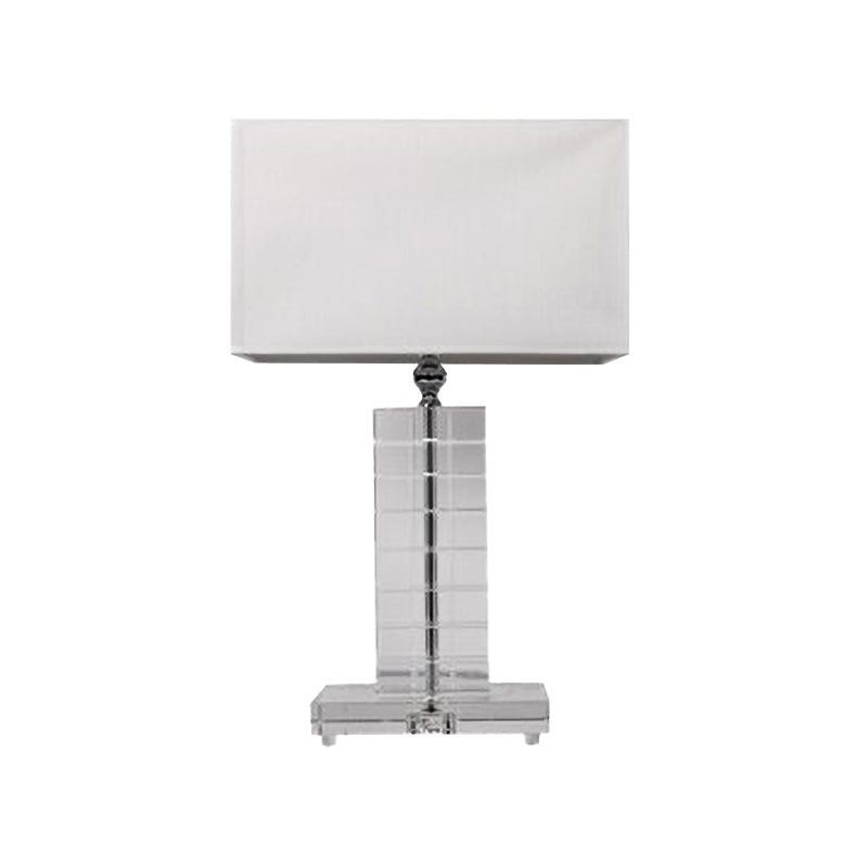 Moderniste Rectangulaire LECTURE LEILLE CRISTAL 1 CRISTAL 1 lampe de nuit en blanc en blanc