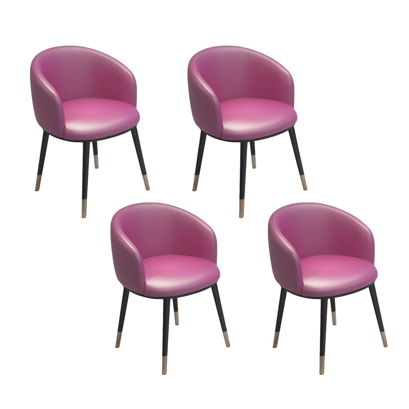 Silla de metal de estilo escandinavo, respaldo sólido, juego de sillas de cocina y comedor