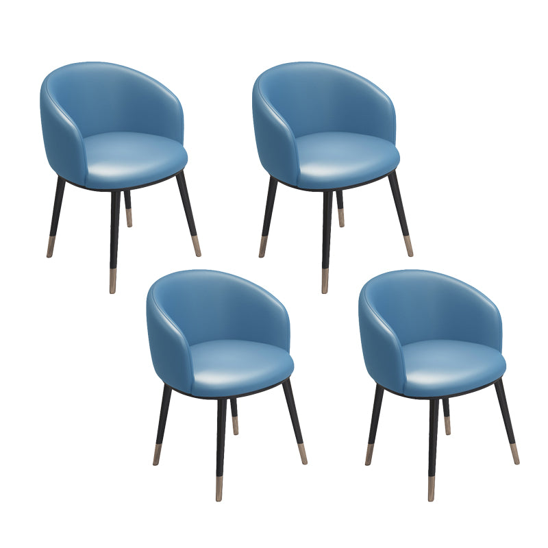 Silla de metal de estilo escandinavo, respaldo sólido, juego de sillas de cocina y comedor