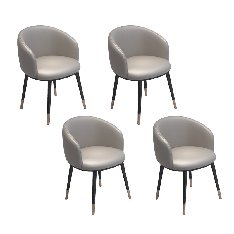 Silla de metal de estilo escandinavo, respaldo sólido, juego de sillas de cocina y comedor