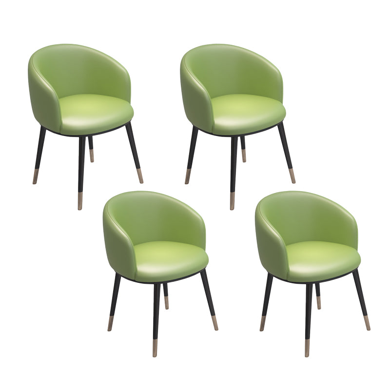 Silla de metal de estilo escandinavo, respaldo sólido, juego de sillas de cocina y comedor