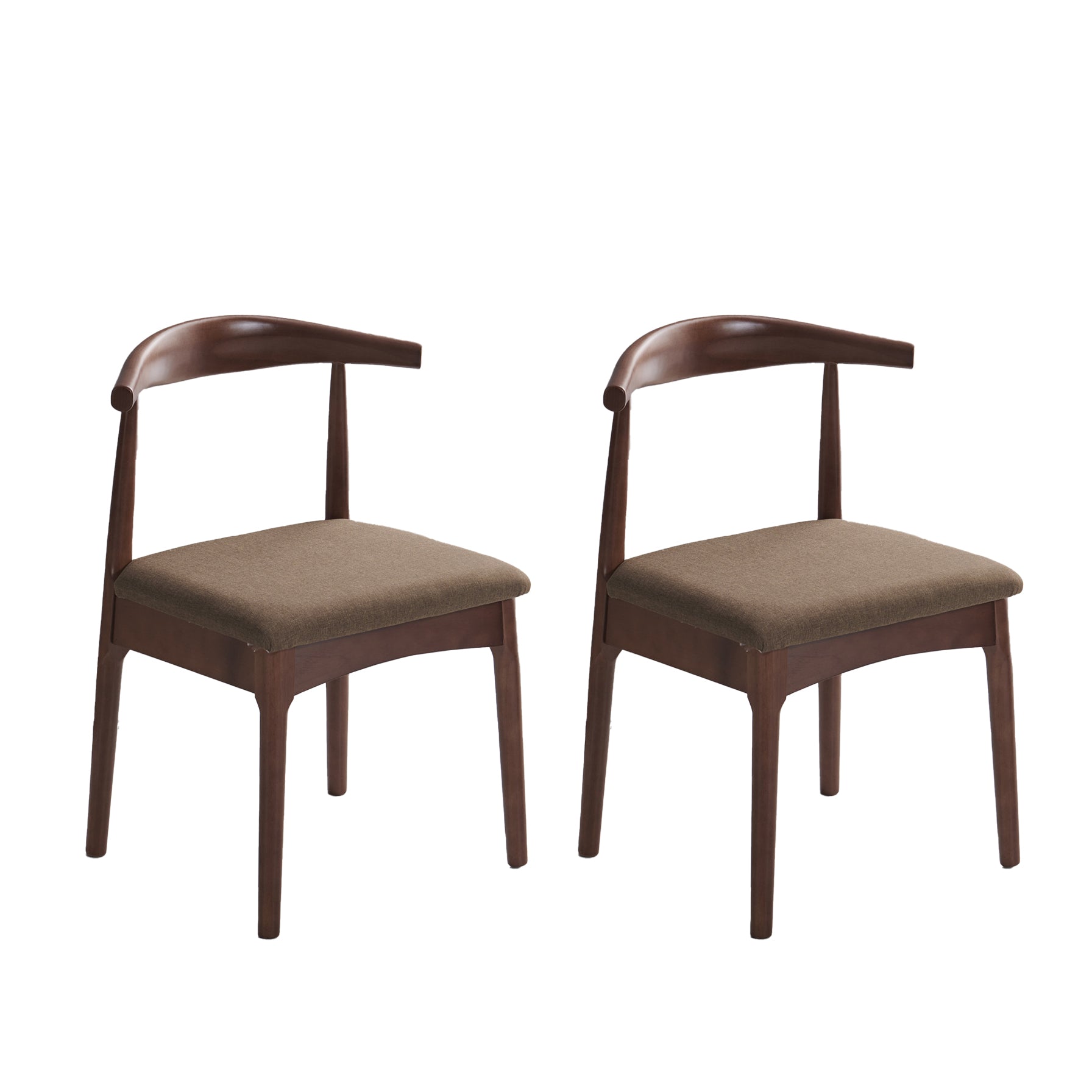 Silla lateral escandinava interior tapizada Silla de comedor de madera con respaldo abierto