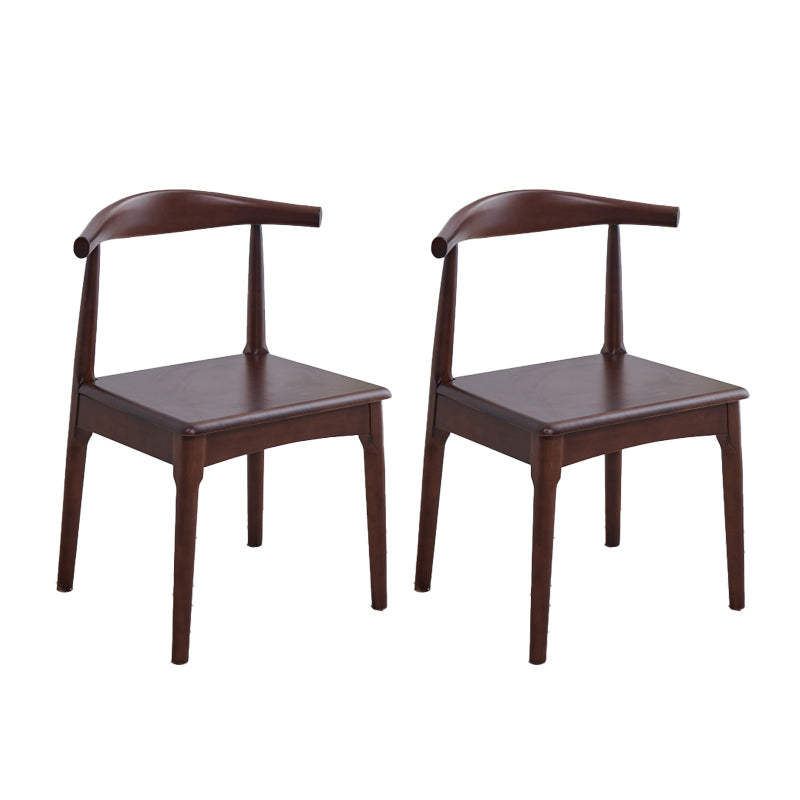 Silla lateral escandinava interior tapizada Silla de comedor de madera con respaldo abierto