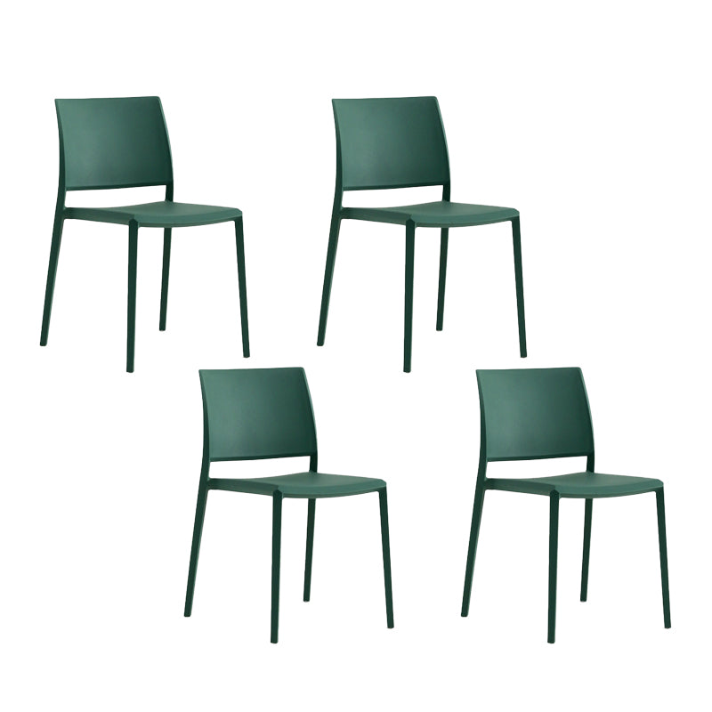 Silla de comedor de plástico de estilo nórdico, silla lateral de comedor con respaldo abierto para restaurante