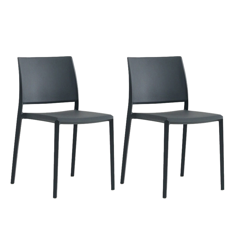 Chaise de salle à manger en plastique de style nordique, chaise latérale à dossier ouvert pour restaurant