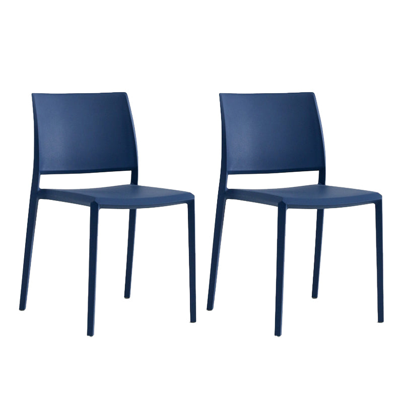 Chaise de salle à manger en plastique de style nordique, chaise latérale à dossier ouvert pour restaurant