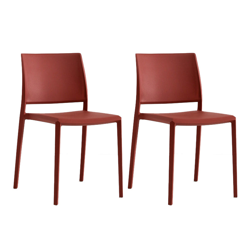 Chaise de salle à manger en plastique de style nordique, chaise latérale à dossier ouvert pour restaurant