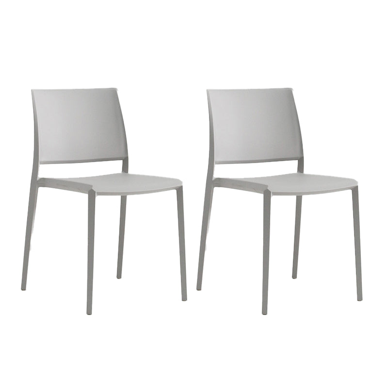 Silla de comedor de plástico de estilo nórdico, silla lateral de comedor con respaldo abierto para restaurante