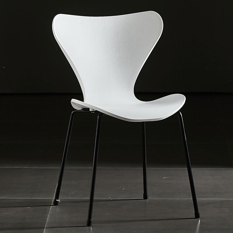 Sillas sin brazos para comedor con respaldo lateral, sillas laterales para comedor interior con patas de metal