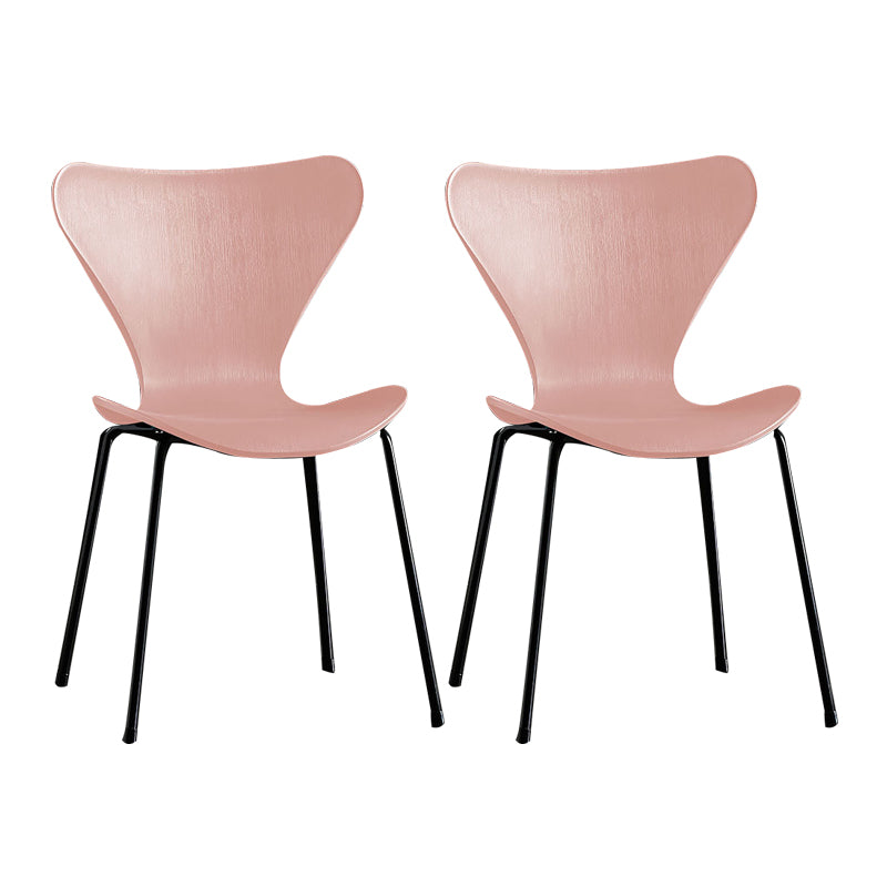 Sillas sin brazos para comedor con respaldo lateral, sillas laterales para comedor interior con patas de metal