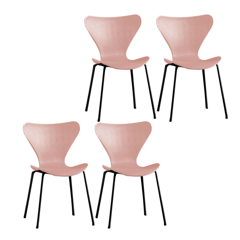 Sillas sin brazos para comedor con respaldo lateral, sillas laterales para comedor interior con patas de metal