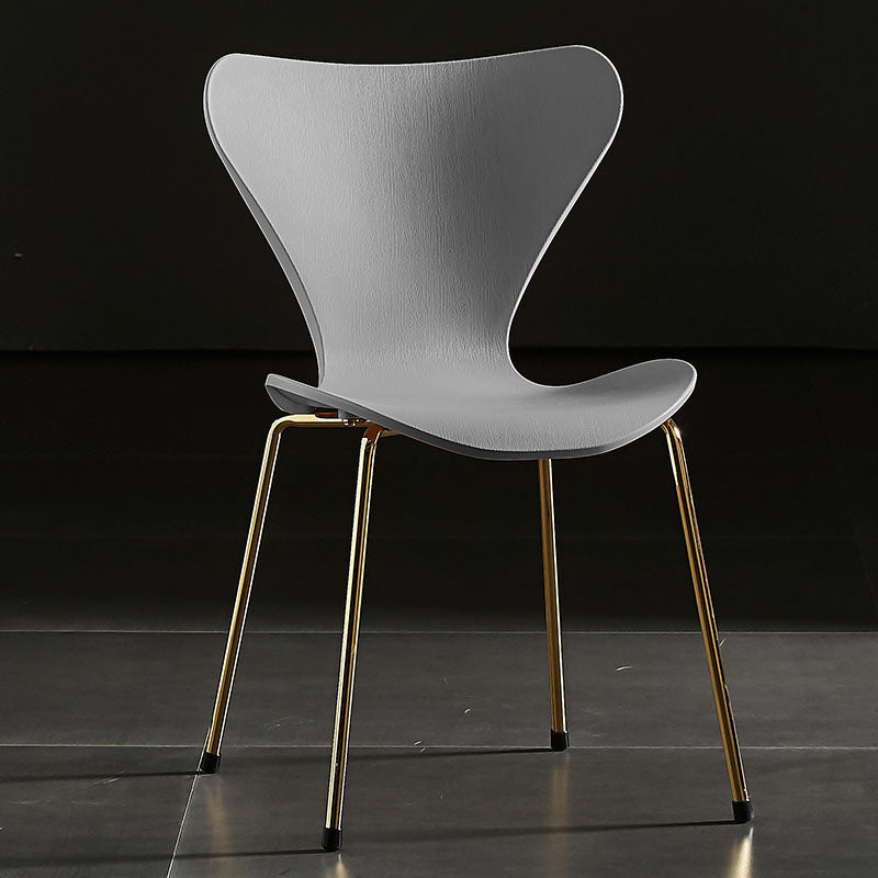 Sillas sin brazos para comedor con respaldo lateral, sillas laterales para comedor interior con patas de metal