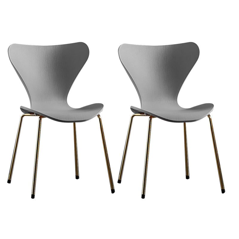 Sillas sin brazos para comedor con respaldo lateral, sillas laterales para comedor interior con patas de metal